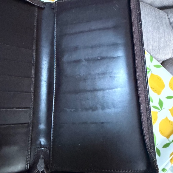 GUCCI Marmont Long Wallet G Motif Black 7 inch Glossy Black Clutch Tom Ford Era - Picture 5 of 11